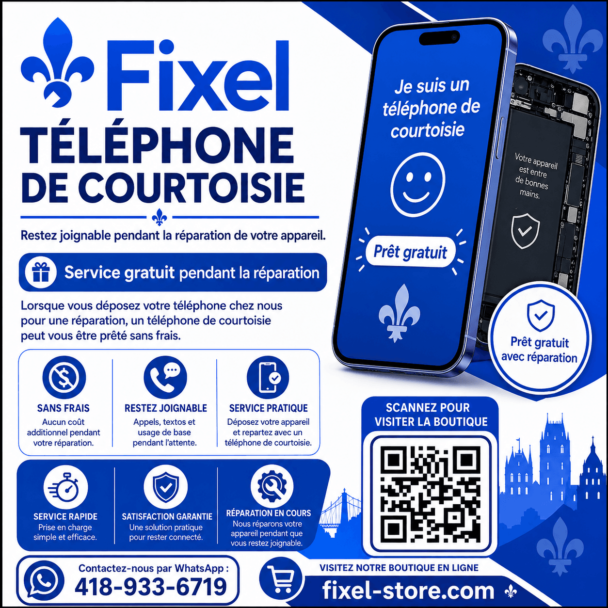 Téléphone de courtoisie gratuit