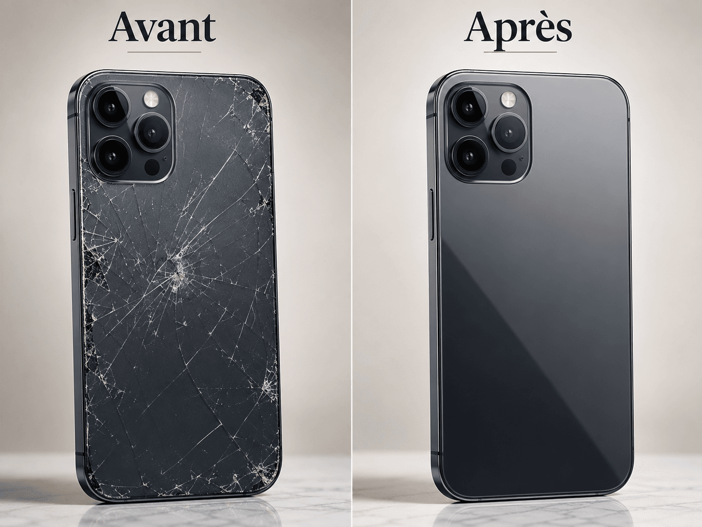Remplacement de vitre arrière pour téléphones